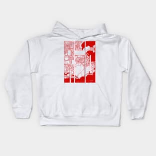 Rio de Janeiro, Brazil City Map Typography - Oriental Kids Hoodie